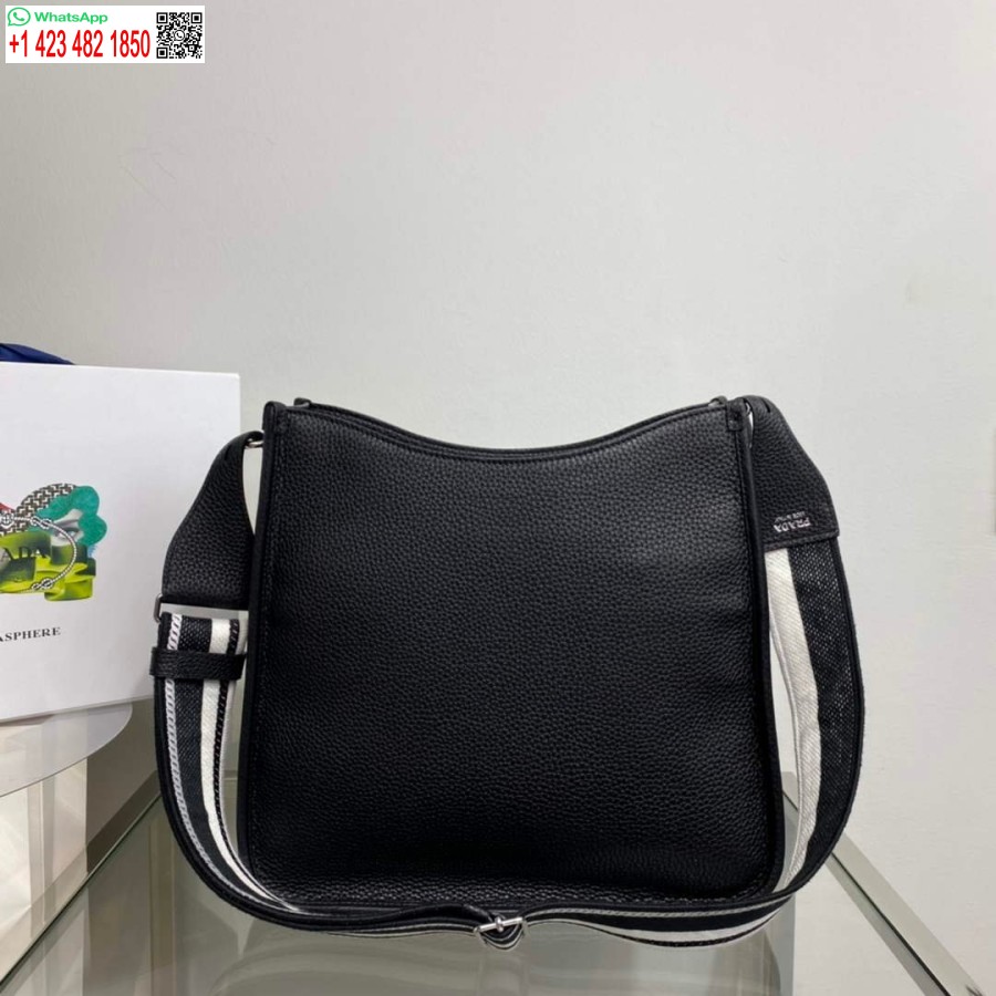 Replica Prada Leren Hobotas 1bc073 In Zwart
