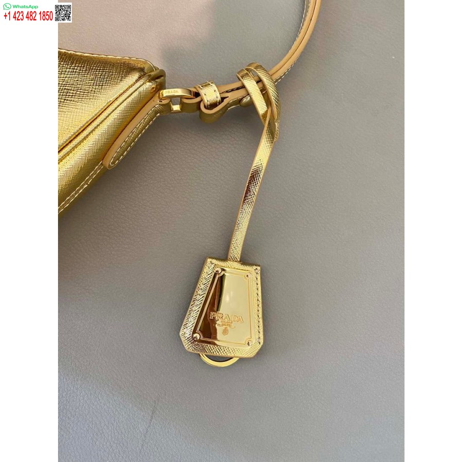 Replika Prada 1bc204 Saffiano Odos Mini Krepšys Auksinis