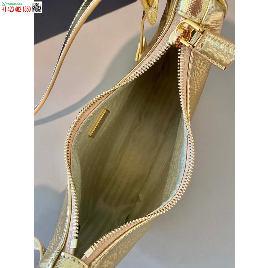 Replika Prada 1bc204 Saffiano Odos Mini Krepšys Auksinis