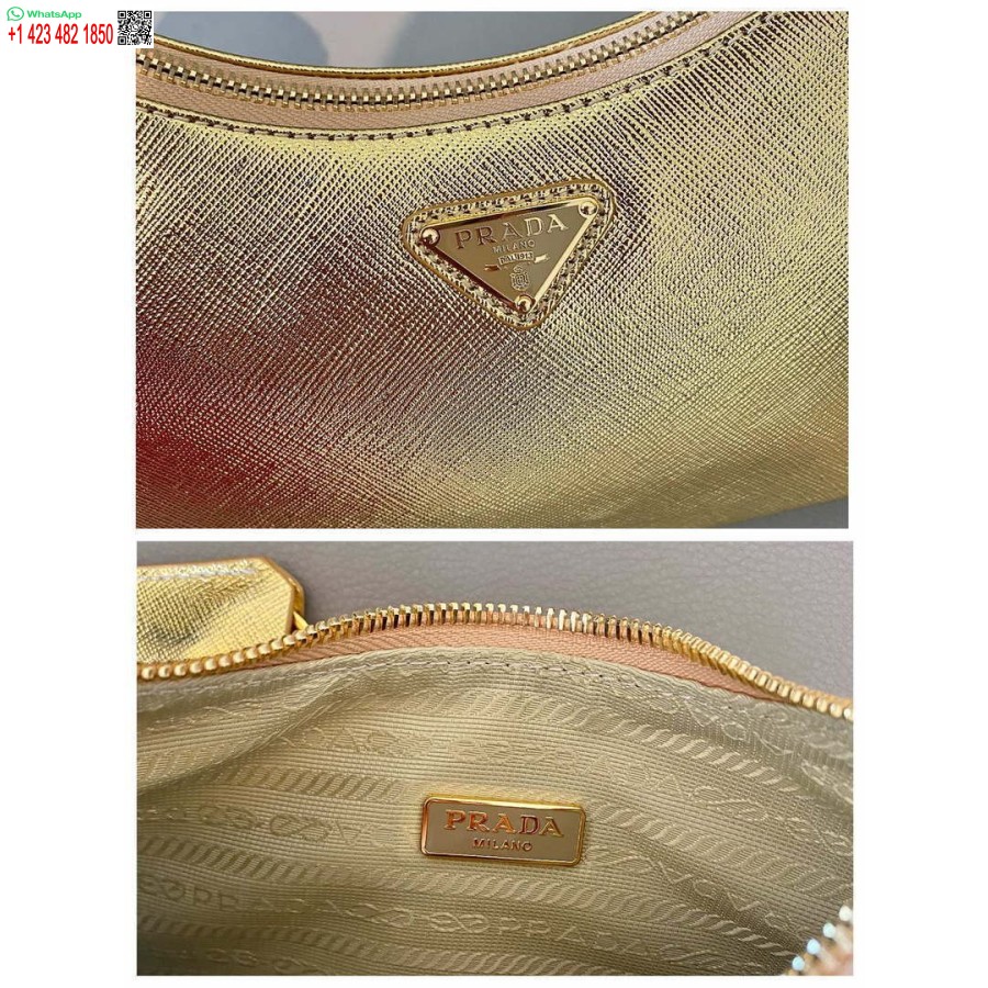 Replika Prada 1bc204 Saffiano Odos Mini Krepšys Auksinis