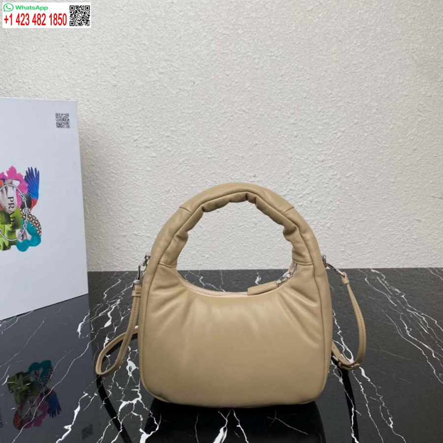 Replica Prada 1ba384 Prada Zacht Gewatteerde Mini-tas Van Nappaleer Bruin