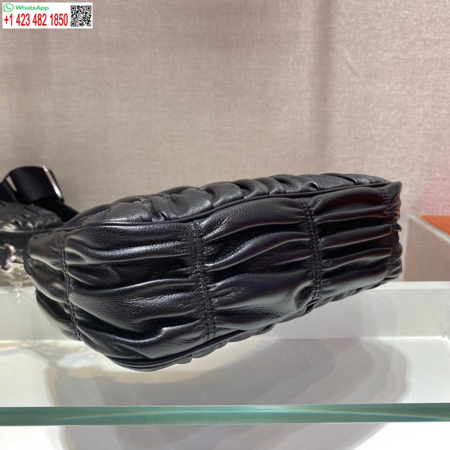 çoğaltma Prada 1bh204 Mini çanta Prada çapraz Askılı Deri çanta Siyah