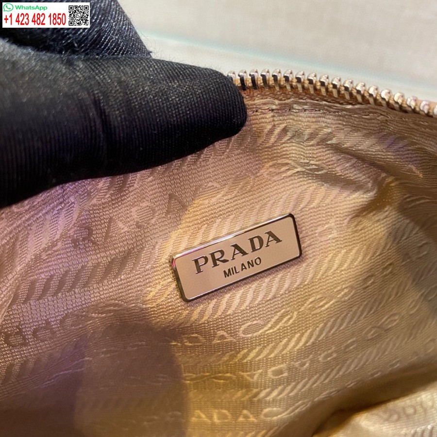 Replica Prada 1bh204 Minivesker Prada Crossbody Skinnveske I Aprikos