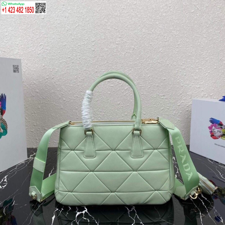 Replica Prada Pieni Prada Galleria Saffiano Nahkalaukku 1ba863 Vihreä