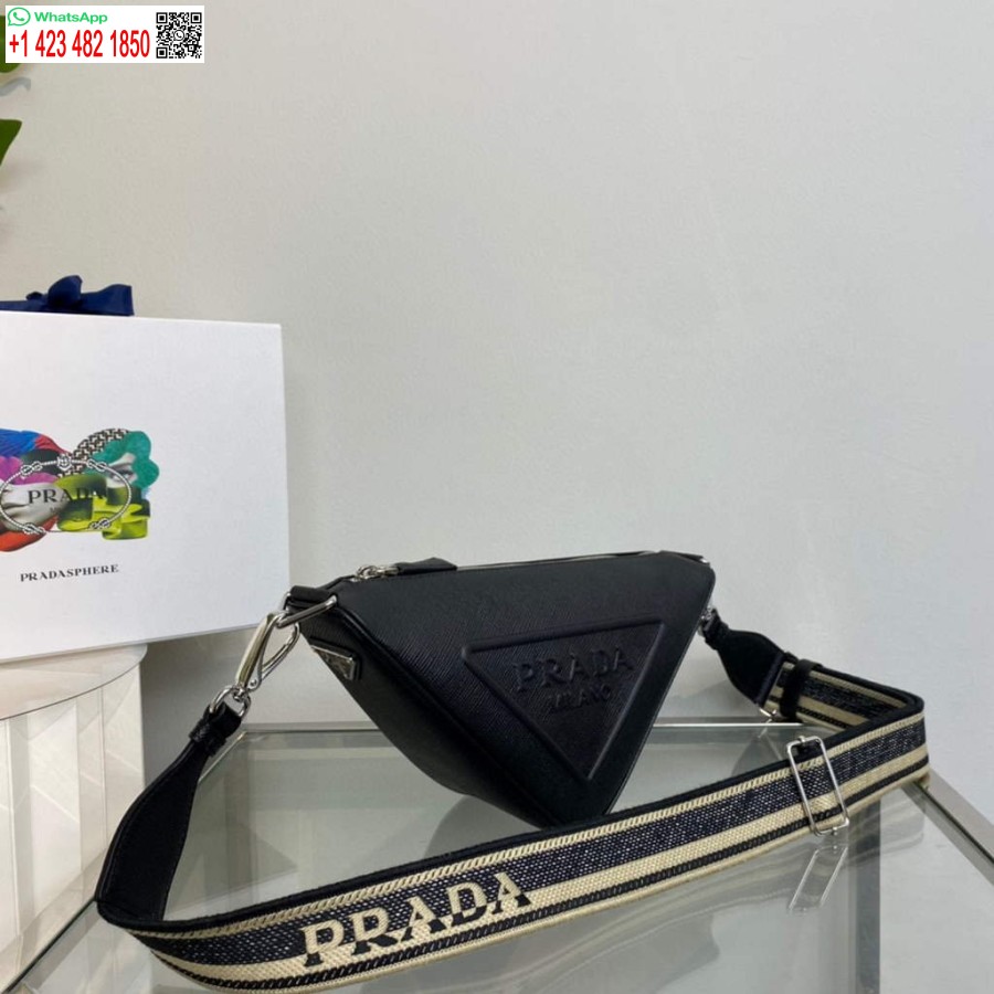 Replica Borsa Triangolare Prada Saffiano Prada 2vh155 Nera