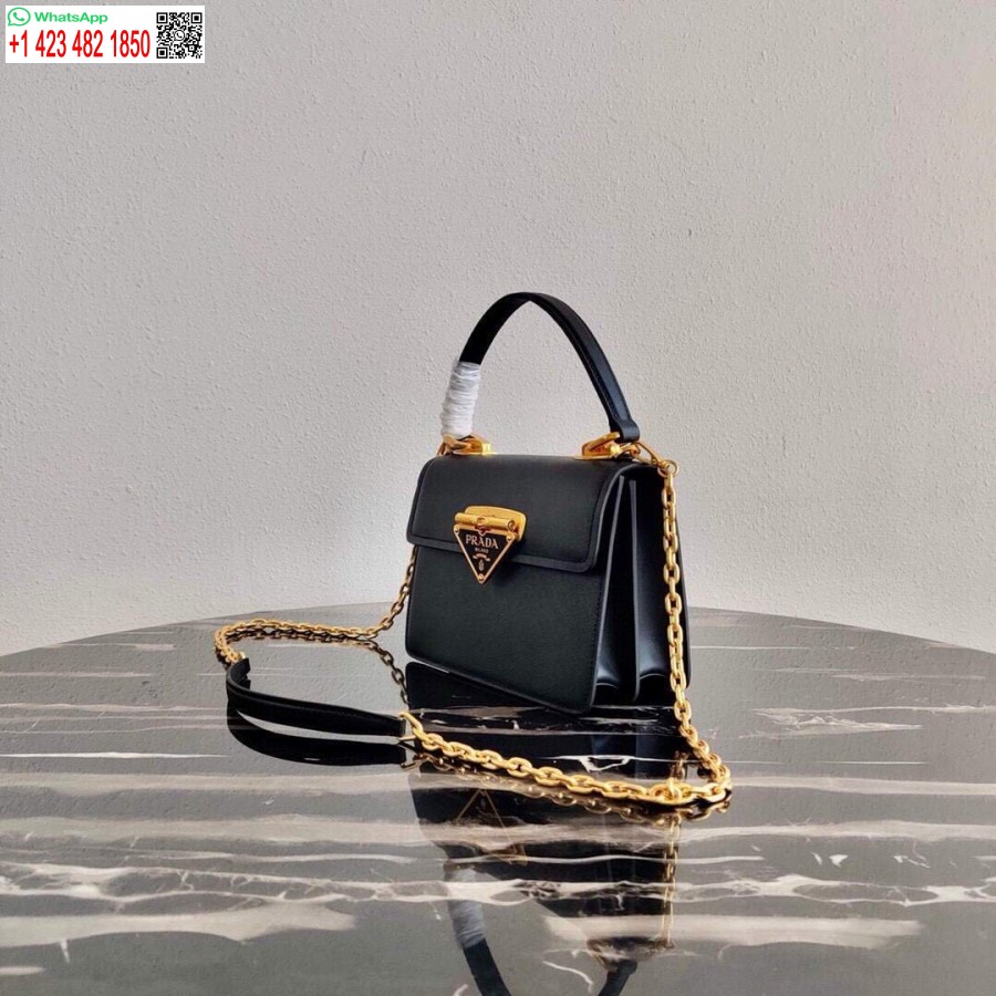 Replica Prada Saffiano Leather Symbole Bag 1BN021 Black