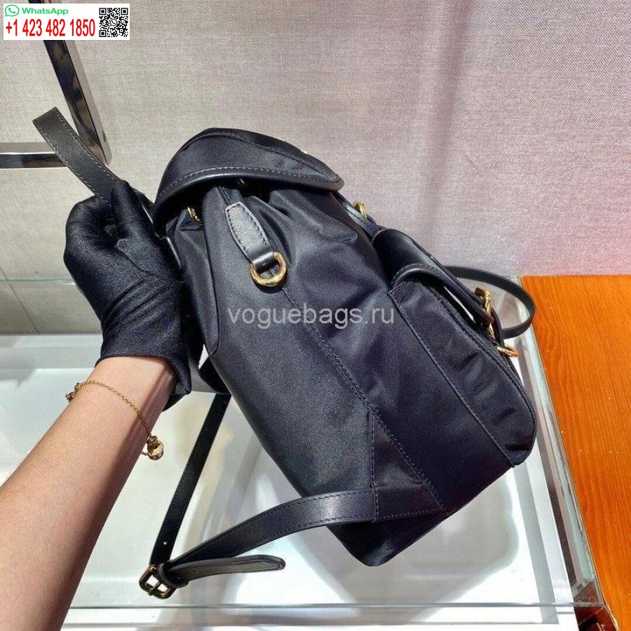 Replica Prada Robot Stoffryggsekk 1bz677 I Svart