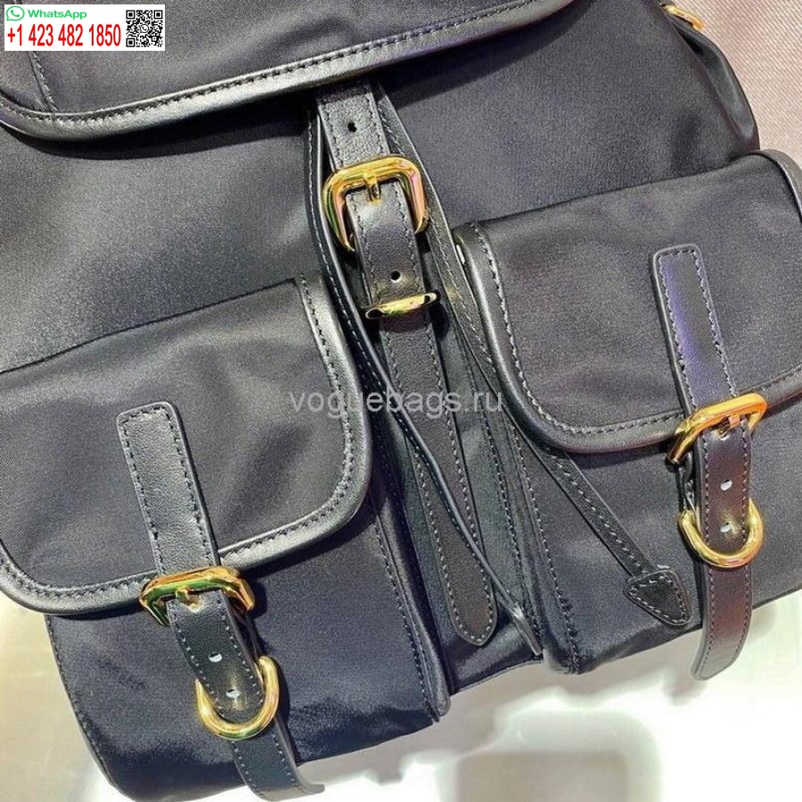 Replica Prada Robot Stoffryggsekk 1bz677 I Svart