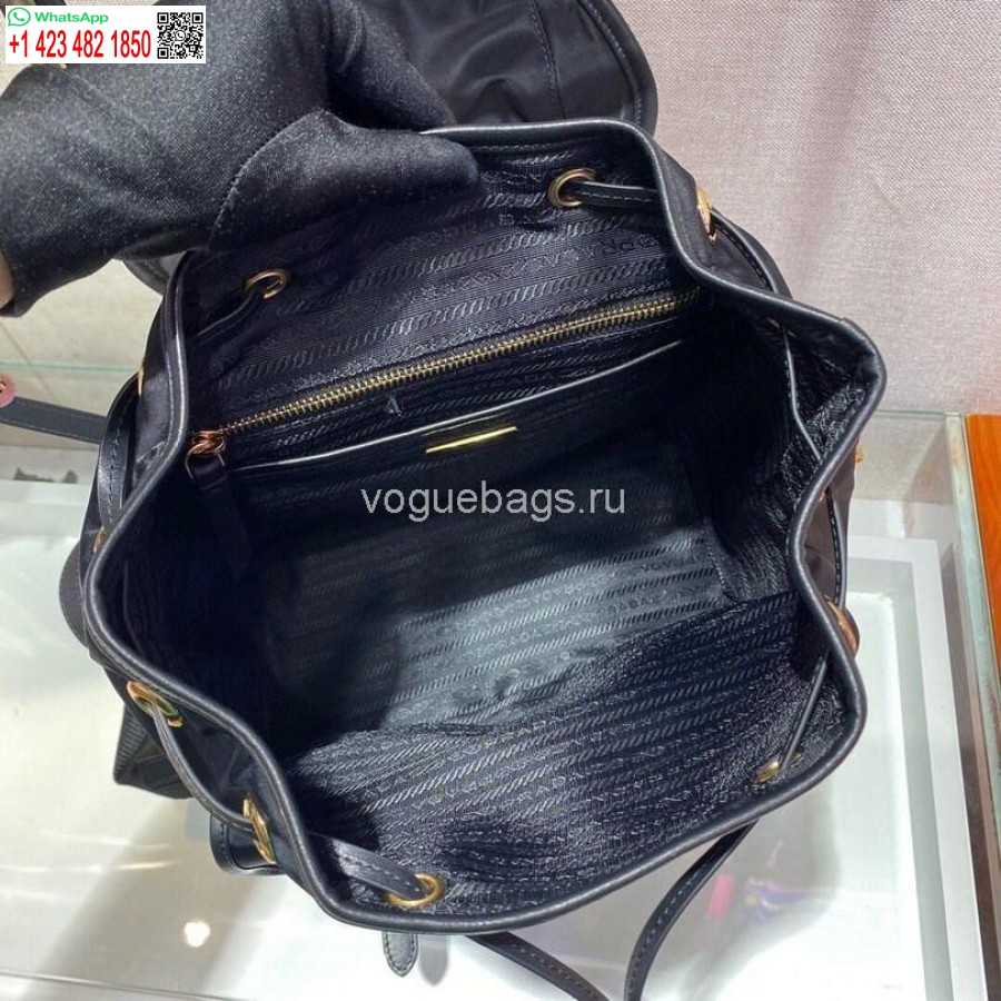 Replica Prada Robot Stoffryggsekk 1bz677 I Svart