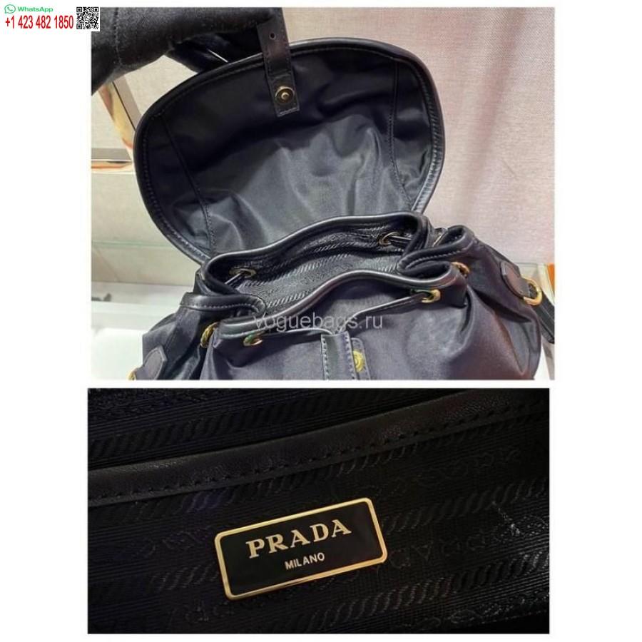 Replica Prada Robot Stoffryggsekk 1bz677 I Svart