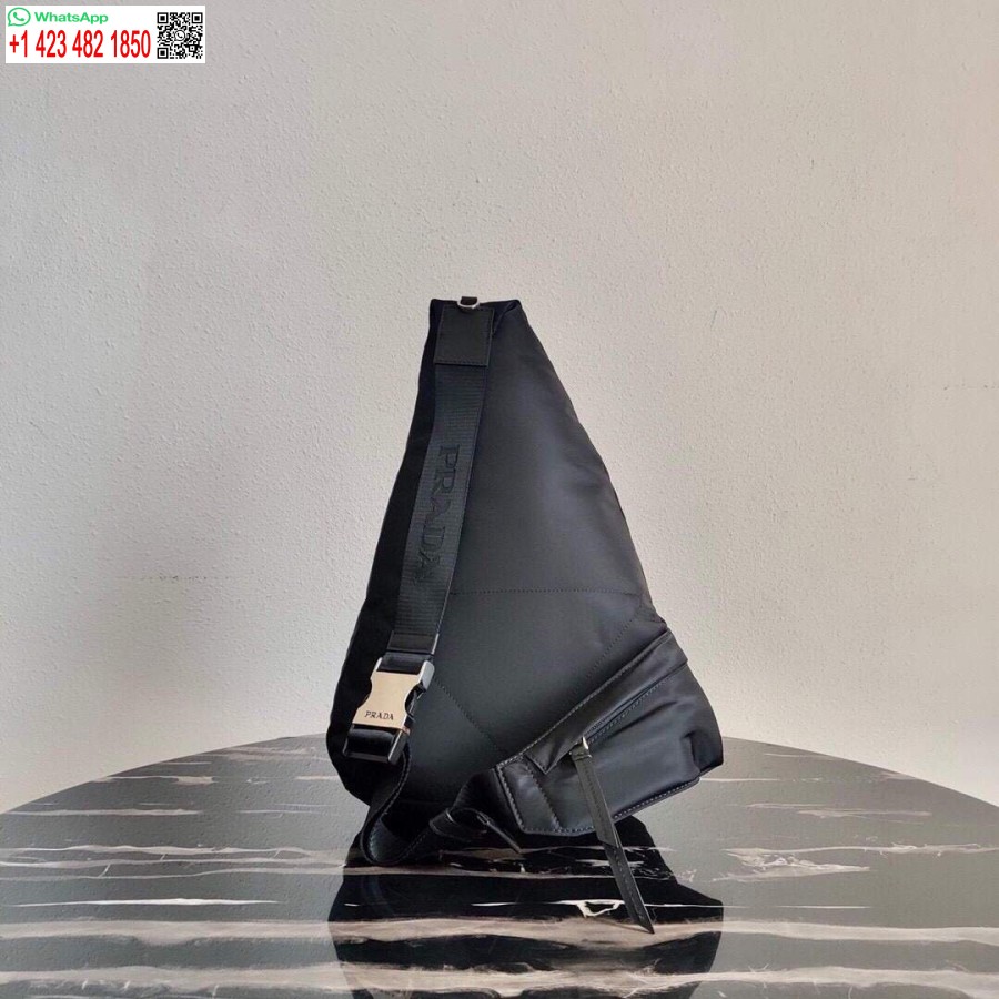 Replika Prada Re-najlon I Kožni Ruksak 2vz092 Crni