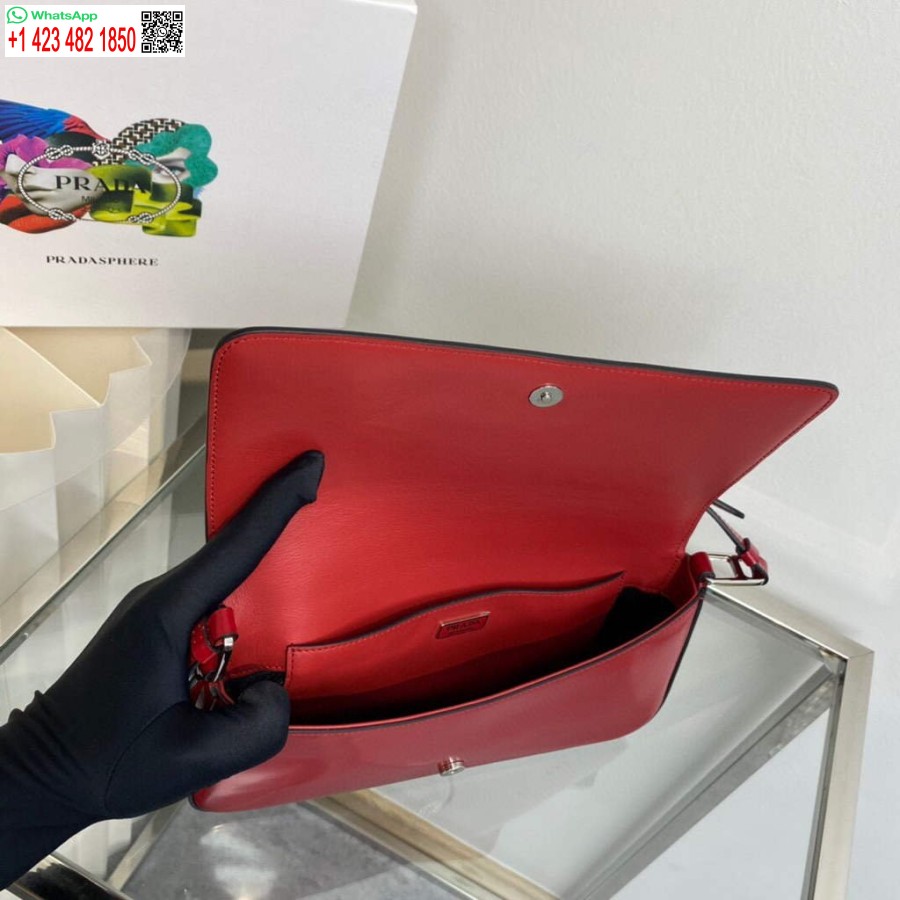 Réplique Prada Cuir Brossé Prada Femme 1bd323 Rouge