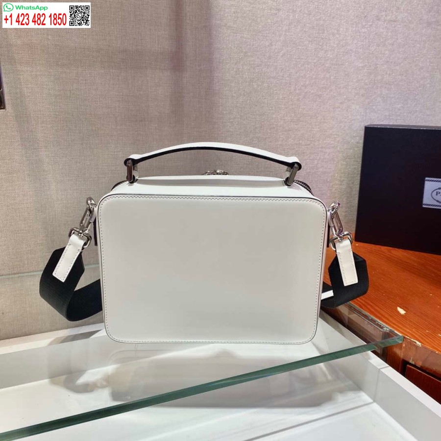 Replik Prada 2VH069 Brique Saffiano Glattledertasche Weiß