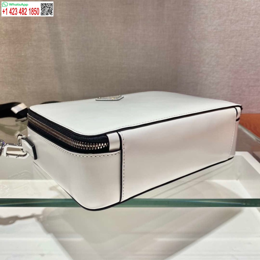 Replik Prada 2VH069 Brique Saffiano Glattledertasche Weiß