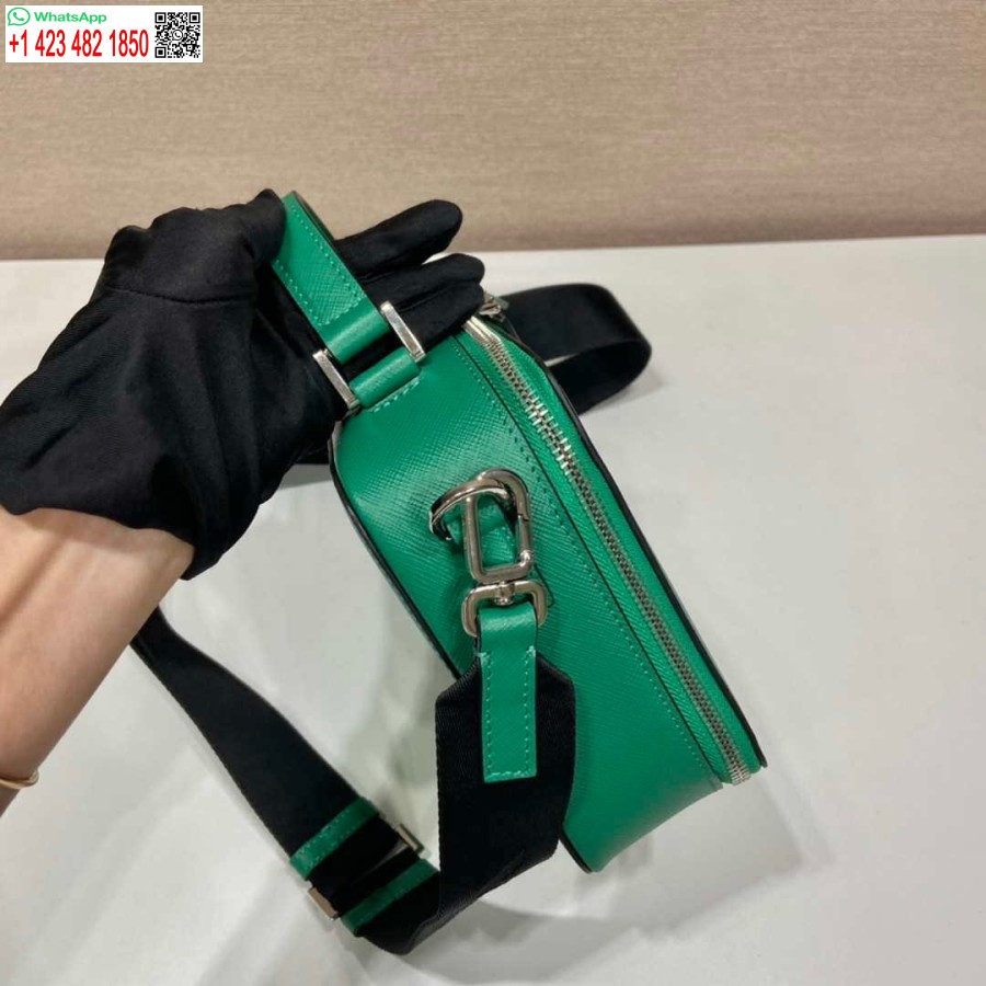 Replika Prada 2vh069 Brique Saffiano Deri Çanta Yeşil