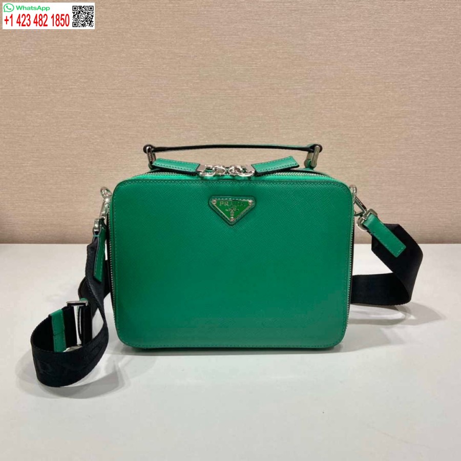 Replica Prada 2VH069 Brique Saffiano leather bag Green