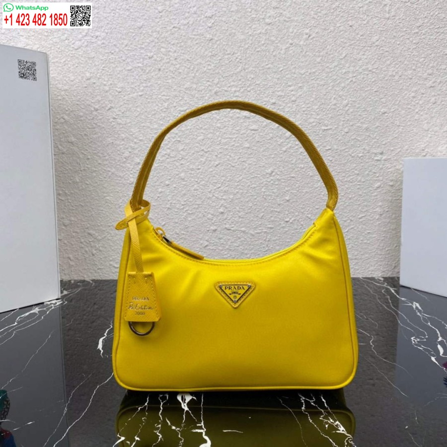 Replica Prada 1ne515 Re-nylon Riedizione 2000 Mini-bag Gialla