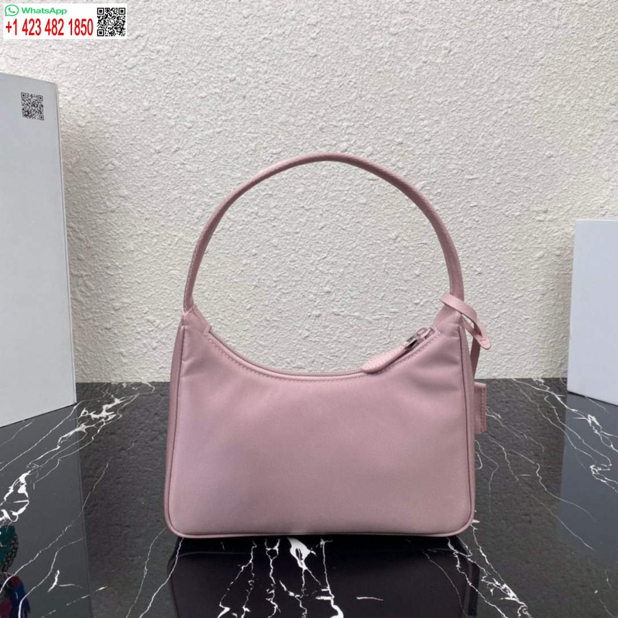 Replica Prada 1ne515 Re-nylon Riedizione 2000 Mini-borsa Rosa Chiaro