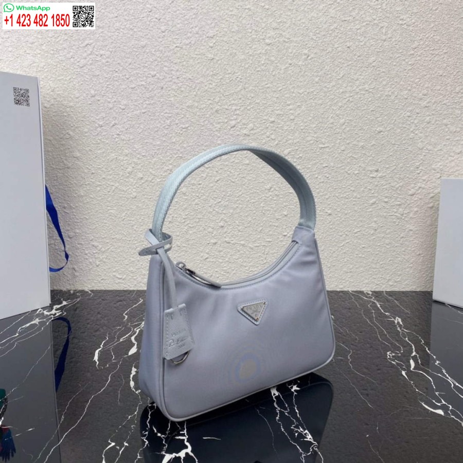 Replica Prada 1ne515 Re-nylon Riedizione 2000 Mini-bag Azzurro