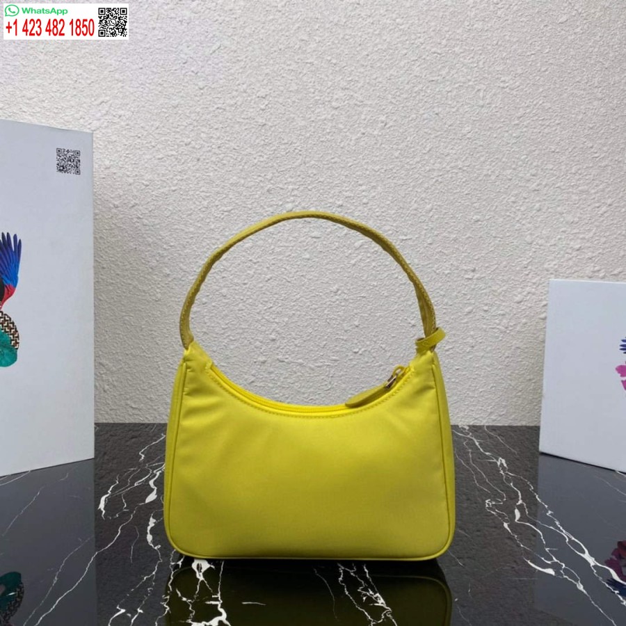 Replica Prada 1ne515 Re-nylon Riedizione 2000 Mini-bag Giallo Limone