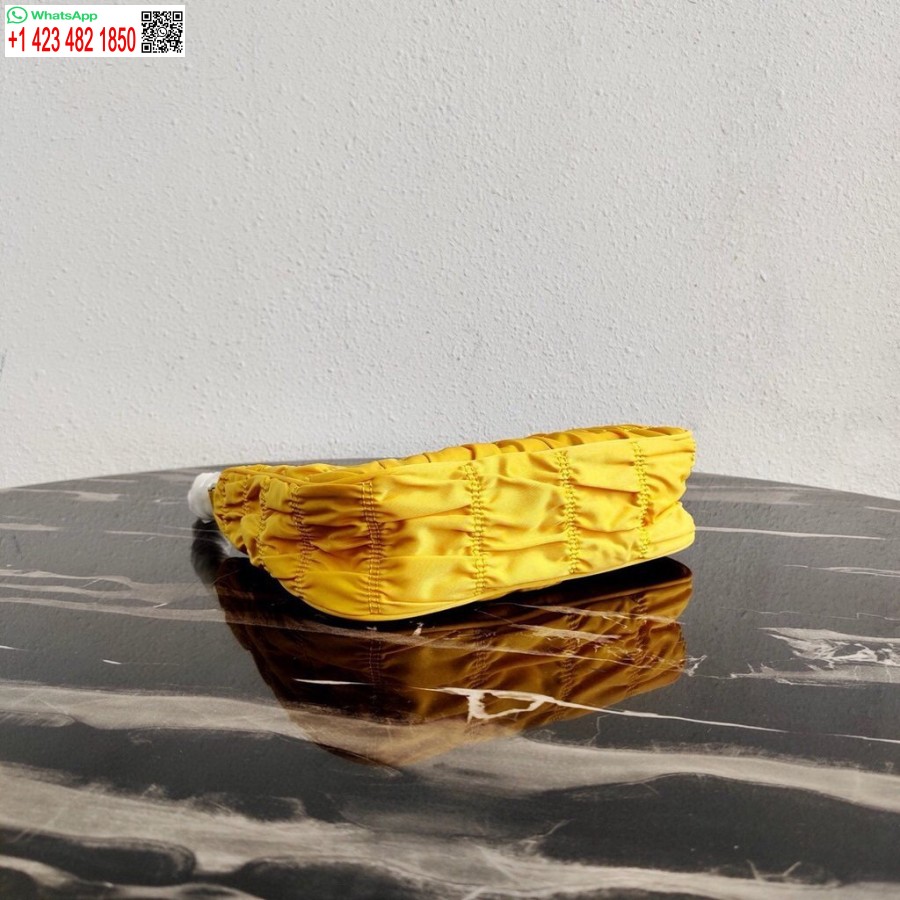 Sarı çoğaltma Prada 1ne204 Prada Naylon Ve Saffiano Deri Mini çanta