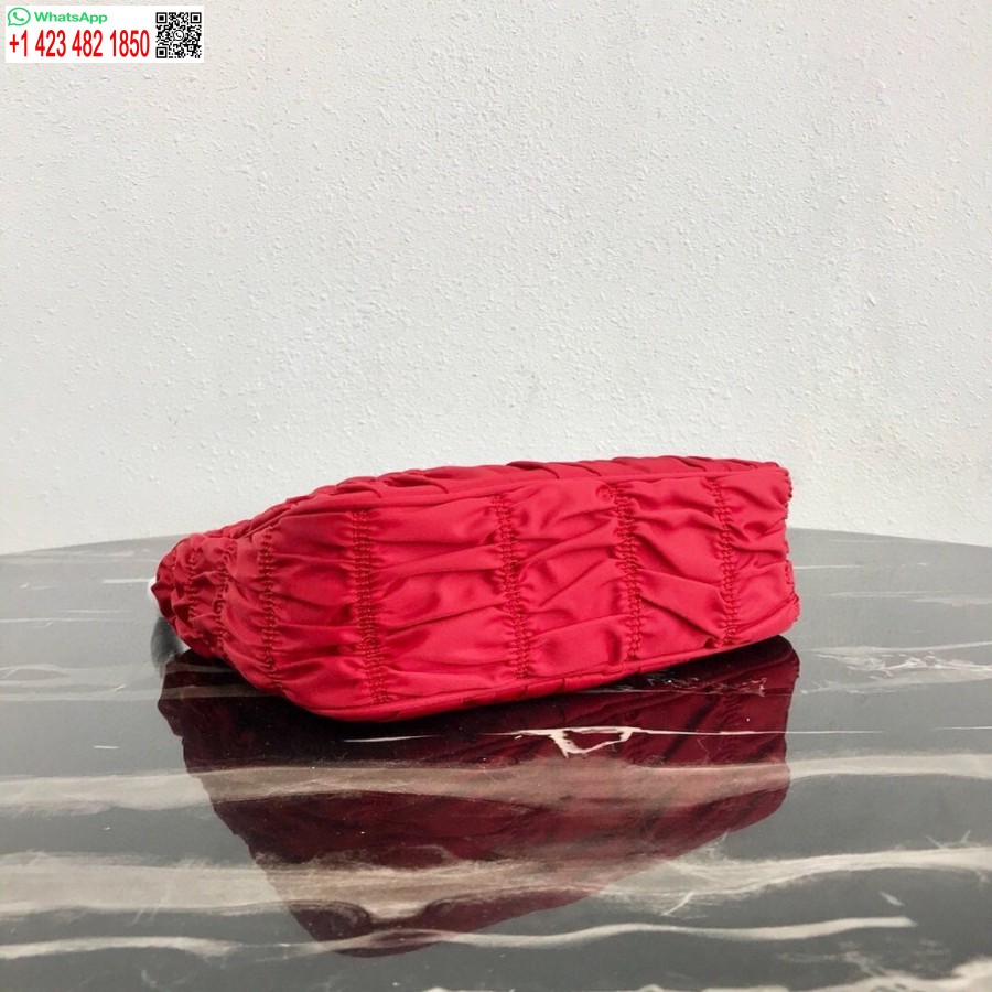 Replica Prada 1NE204 Prada Nylon and Saffiano Leather Mini Bag in Red