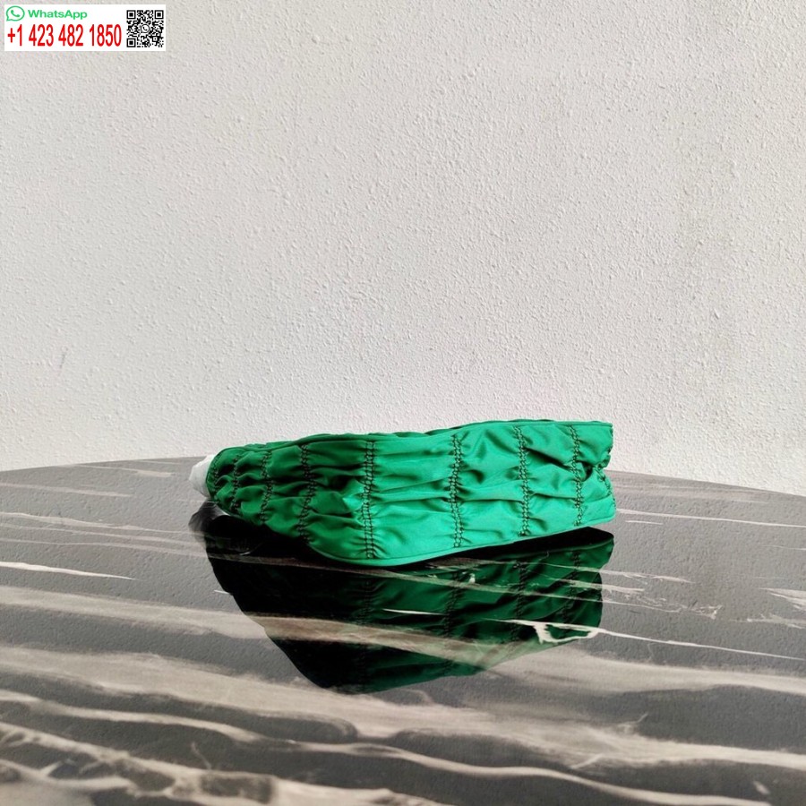 Replica Prada 1NE204 Prada Nylon and Saffiano Leather Mini Bag in Green