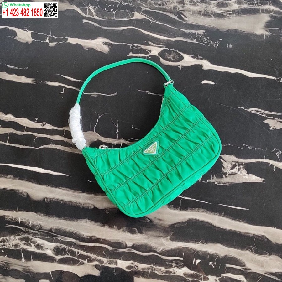 Replica Prada 1NE204 Prada Nylon and Saffiano Leather Mini Bag in Green
