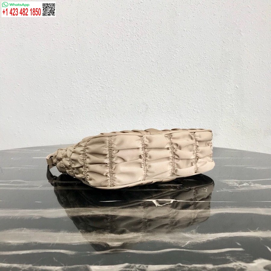 Replica Prada 1NE204 Prada Nylon and Saffiano Leather Mini Bag in Apricot