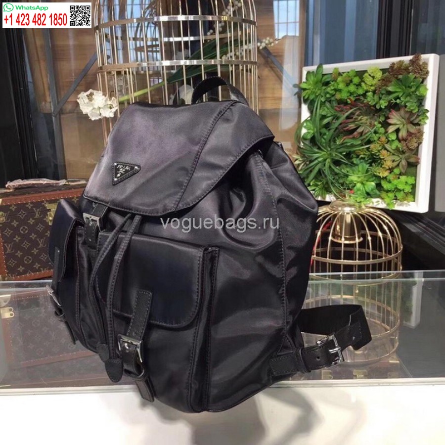 Replica Prada 1BZ811 Nylon Backpack Bag in Black