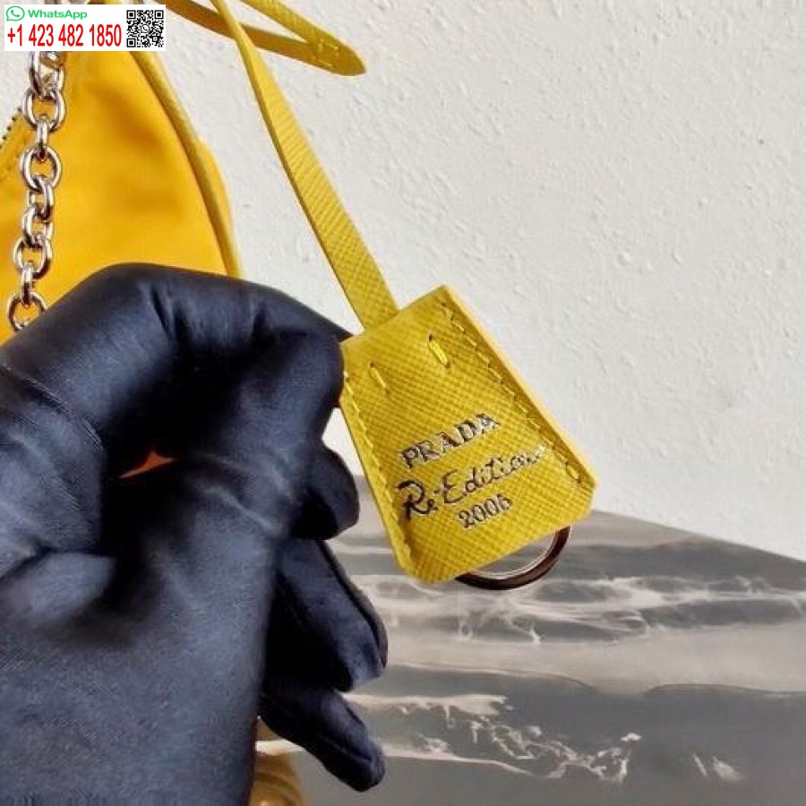 Replica Prada 1BH204 Prada Re-Edition 2005 Nylon Bag Yellow