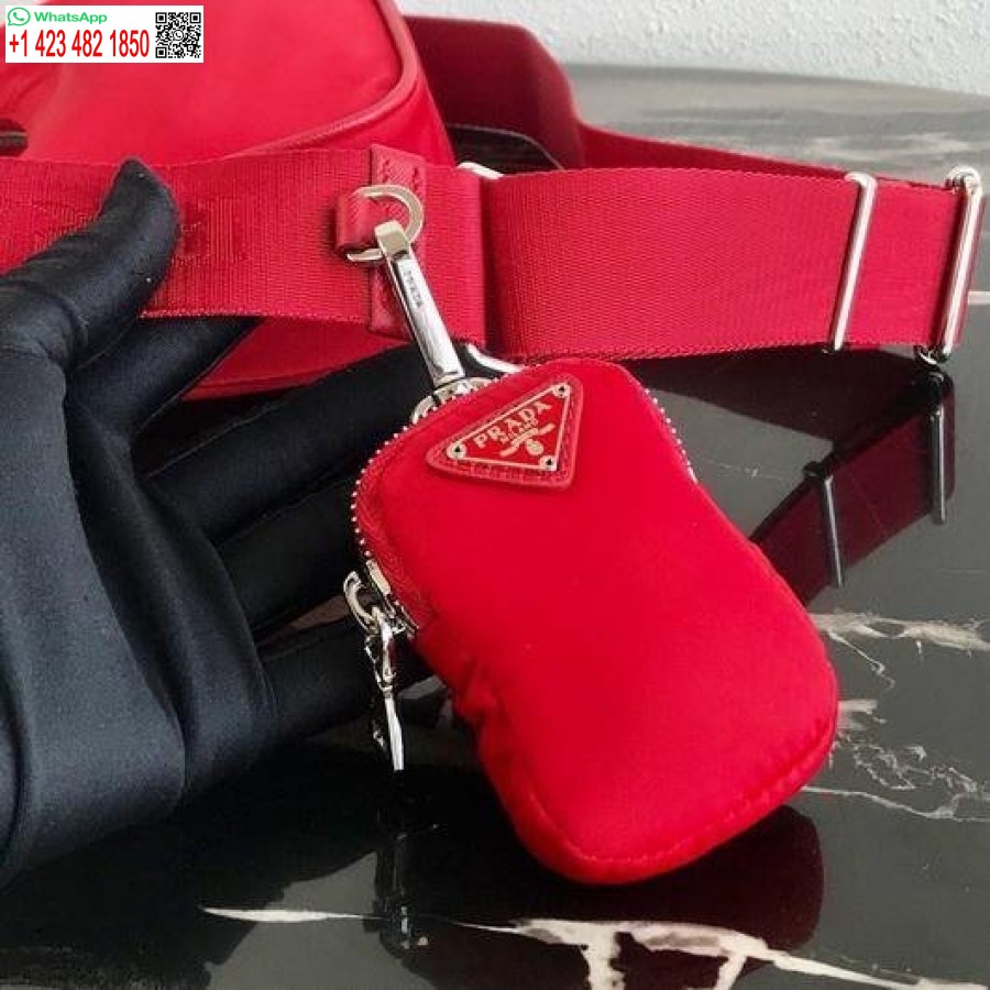 Replica Prada 1BH204 Prada Re-Edition 2005 Nylon Bag Red