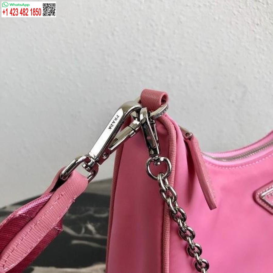 Replica Prada 1BH204 Prada Re-Edition 2005 Nylon Bag Pink