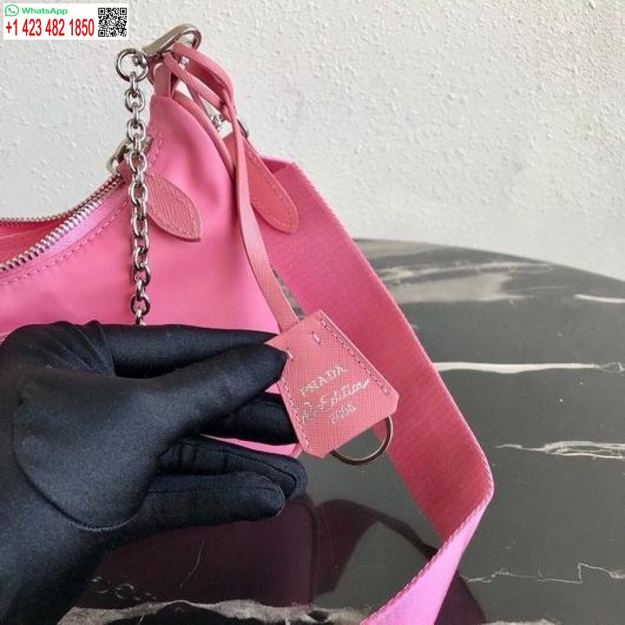 Replica Prada 1BH204 Prada Re-Edition 2005 Nylon Bag Pink