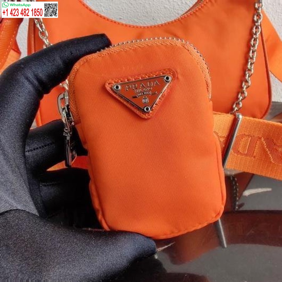 Replica Prada 1BH204 Prada Re-Edition 2005 Nylon Bag Orange