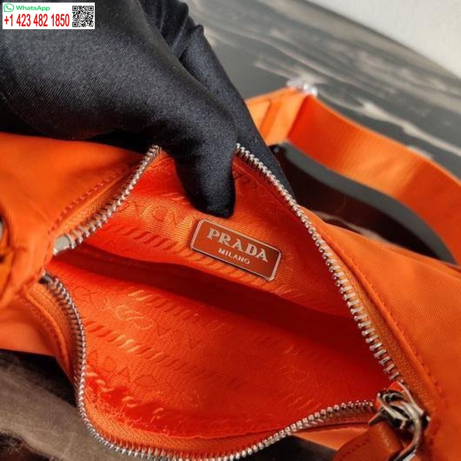 Replica Prada 1BH204 Prada Re-Edition 2005 Nylon Bag Orange
