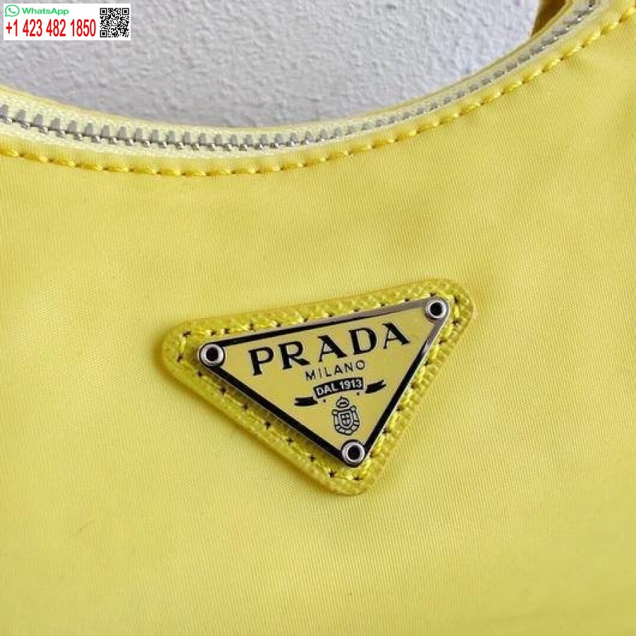 Replica Prada 1BH204 Prada Re-Edition 2005 Nylon Bag Light Yellow