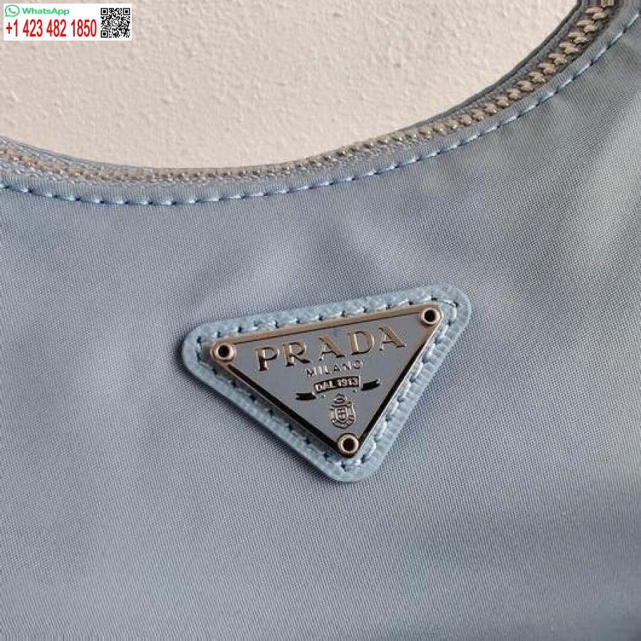 Replica Prada 1BH204 Prada Re-Edition 2005 Nylon Bag Light Blue