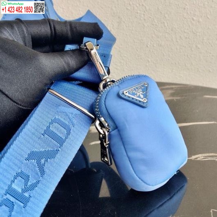 Replica Prada 1BH204 Prada Re-Edition 2005 Nylon Bag Blue