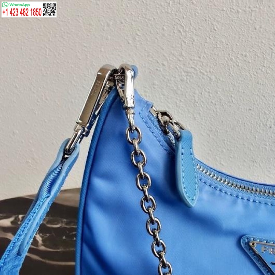Replica Prada 1BH204 Prada Re-Edition 2005 Nylon Bag Blue