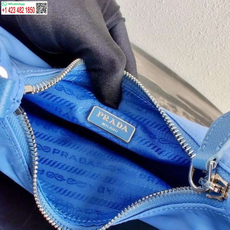 Replica Prada 1BH204 Prada Re-Edition 2005 Nylon Bag Blue
