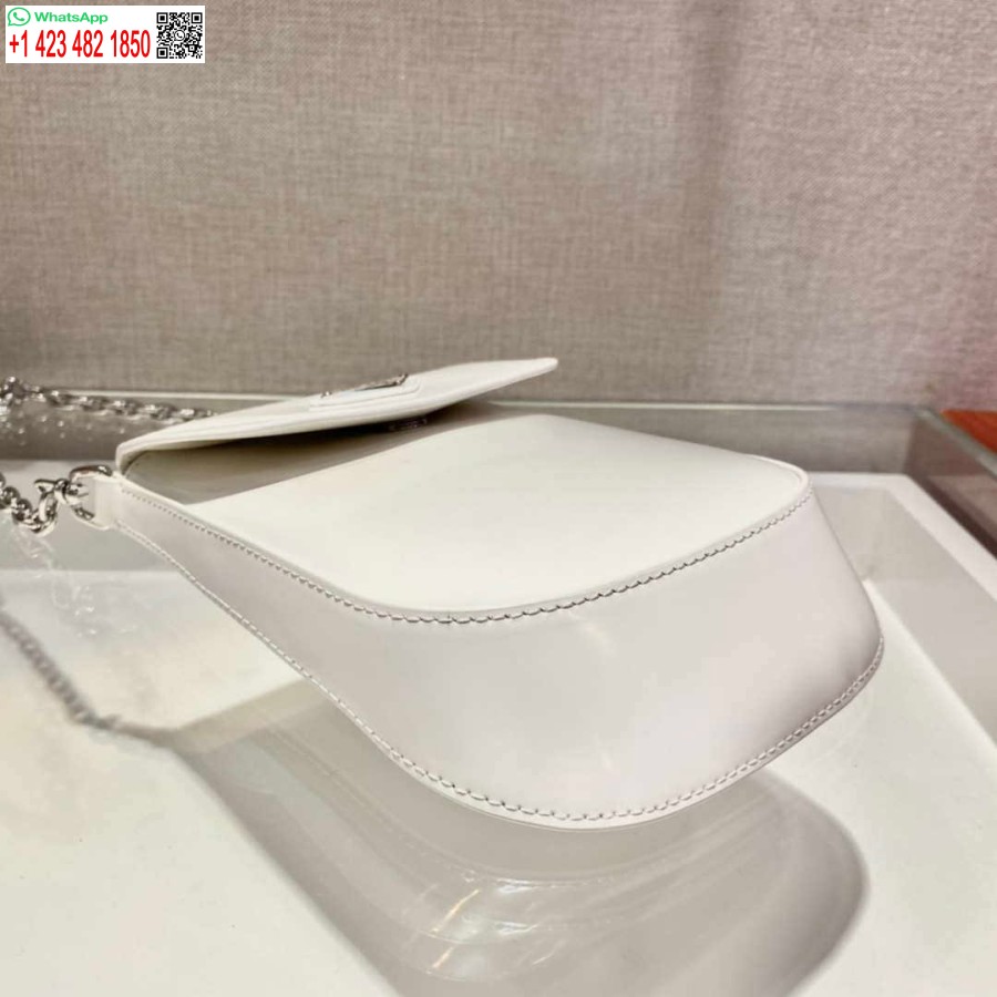 ماکت پرادا 1bh185 Mini Cleo براش چرم سفید