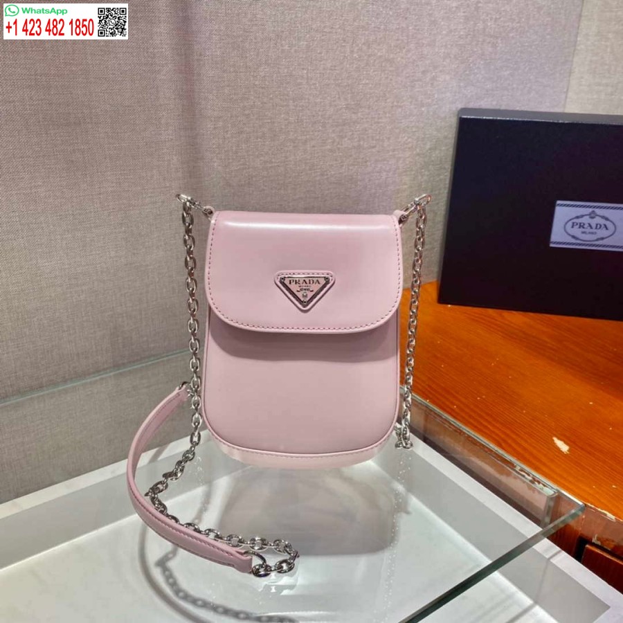 Replika Prada 1bh185 Mini Cleo Brúsená Koža Ružová