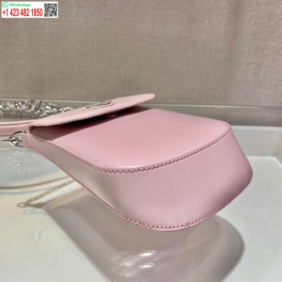 Replika Prada 1bh185 Mini Cleo Brúsená Koža Ružová