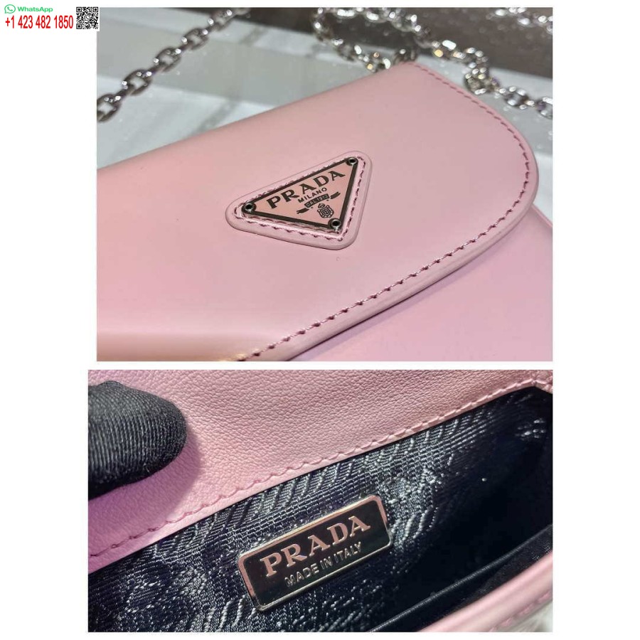 Replika Prada 1bh185 Mini Cleo Brúsená Koža Ružová