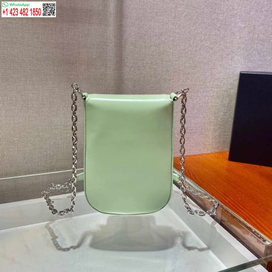Replica Prada 1bh185 Mini Cleo Harjatud Nahk Roheline
