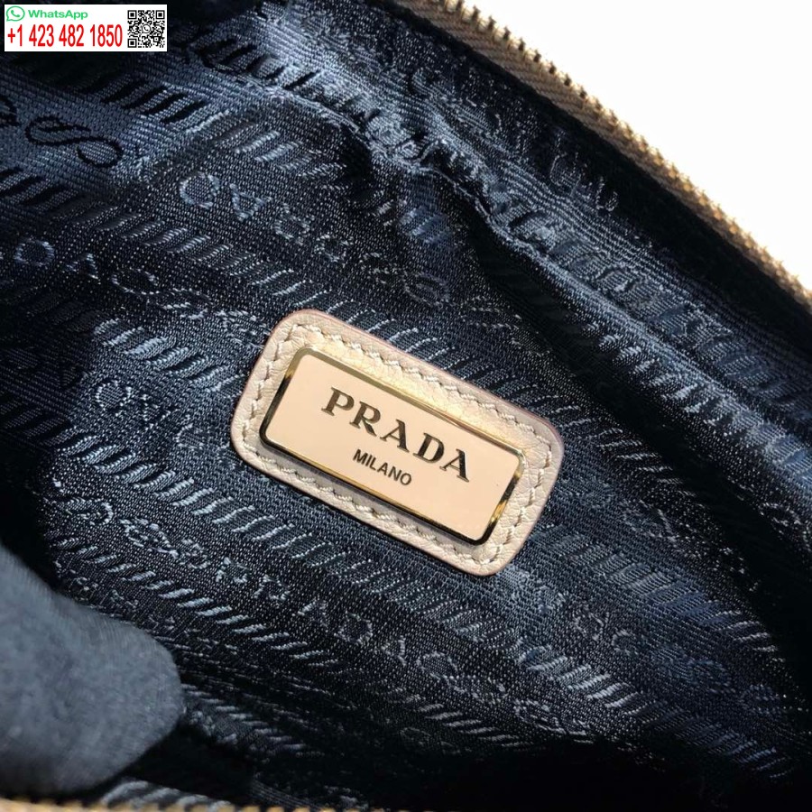 Replica Prada 1bh082 Skinnveske Med Skulderreim Lys Rosa Gull