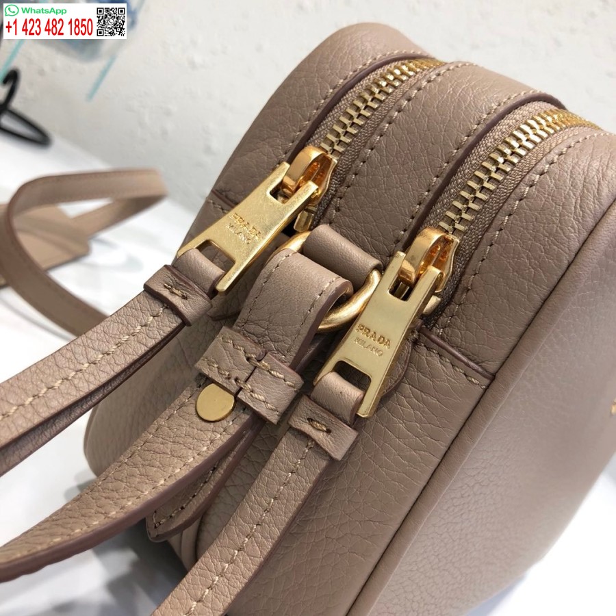 Replica Prada 1bh082 Skinnveske Med Skulderreim Lys Rosa Gull
