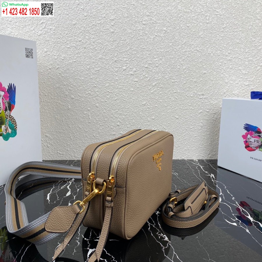 Replik Prada 1bh082 Ledertasche Mit Schultergurt Aprikosengold