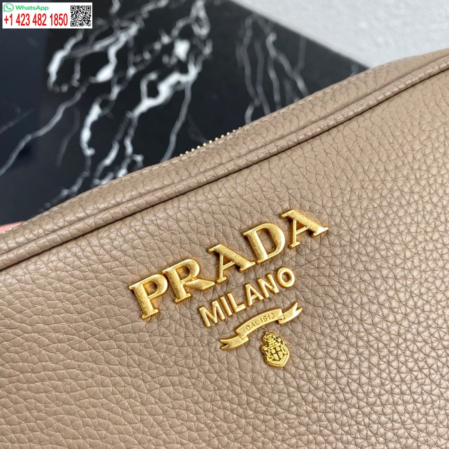 Replik Prada 1bh082 Ledertasche Mit Schultergurt Aprikosengold